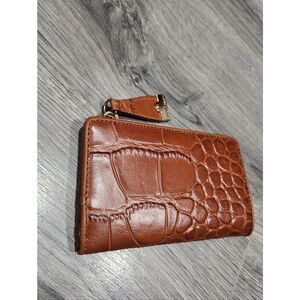 Antonio Melani Faux Croc Leather Bifold Snap Wallet